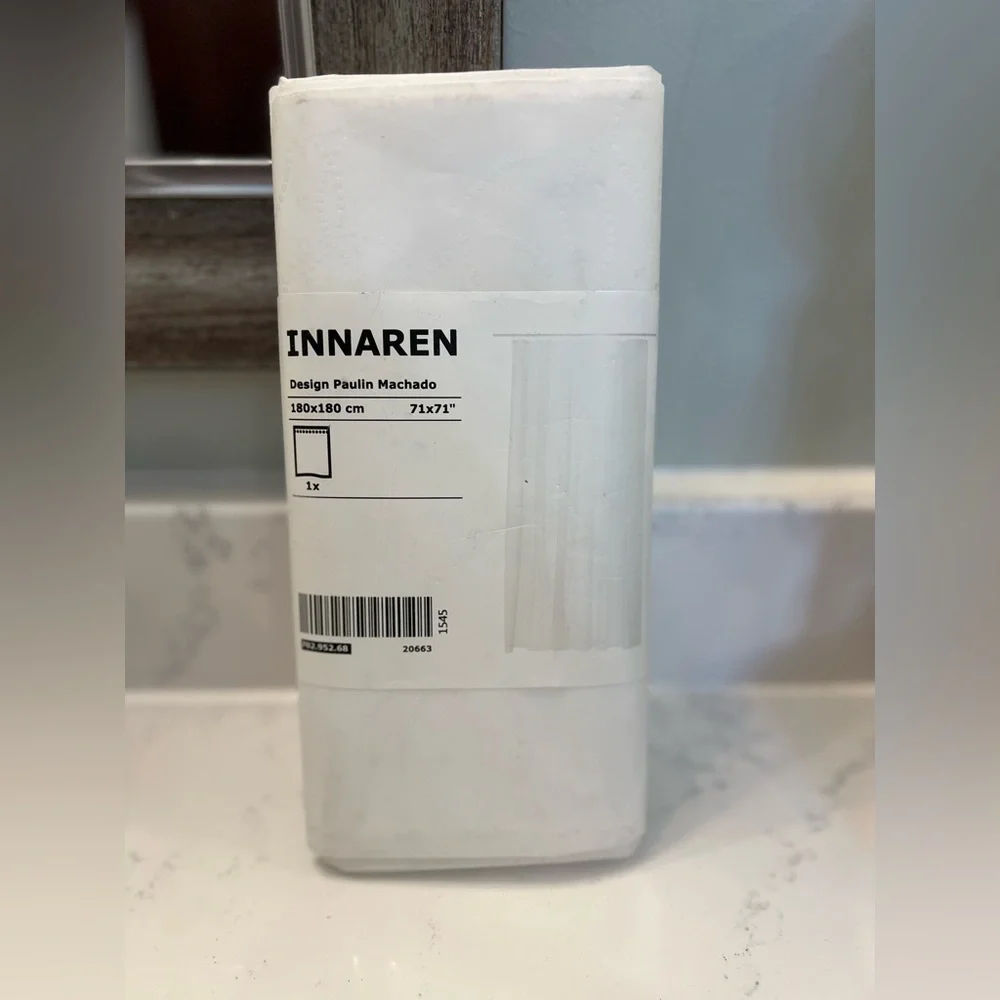 3/$15 IKEA INNAREN White Shower Curtain Liner